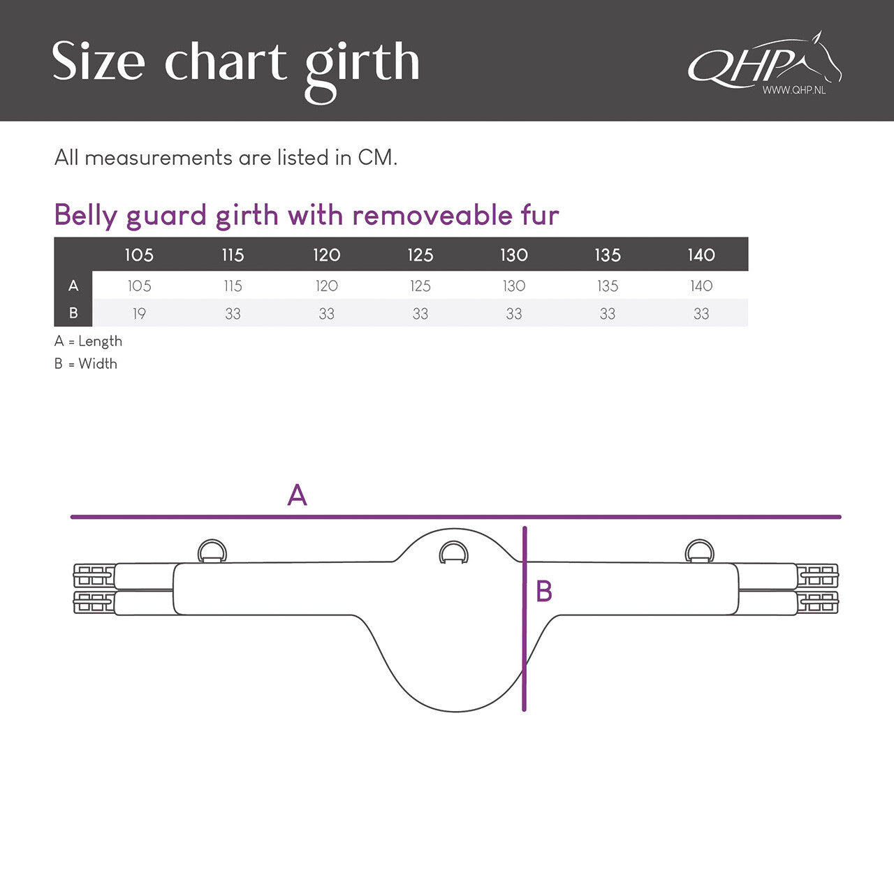 Cincha Belly guard cincha con extraíble fur QHP para equitación - vista 15