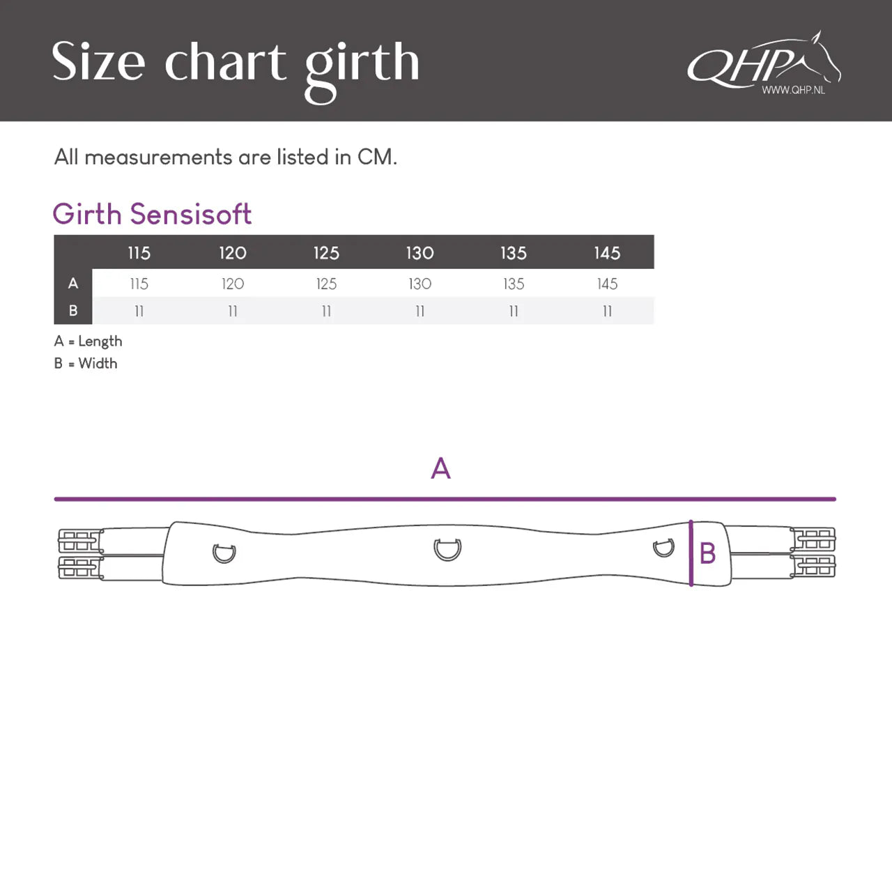Cincha All Purpose cincha Sensisoft QHP para equitación - vista 20
