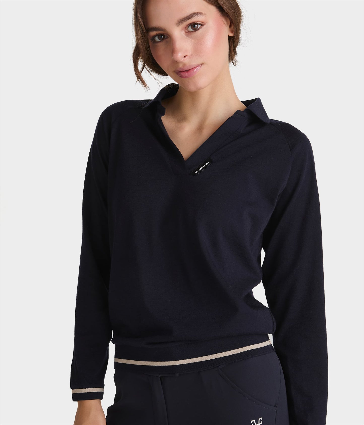 Women's Merino Wool Polo Shirt for Horse Riding Horse Pilot para equitación - vista 3