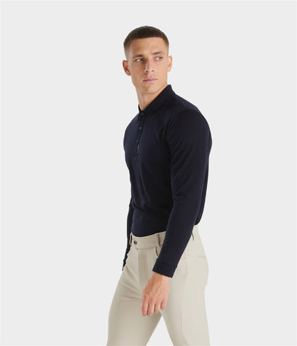 Men's Merino Wool Polo Shirt Horse Pilot para equitación - vista 2
