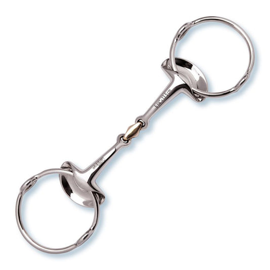 Accesorio ecuestre Gag Bits Stübben Silver Wings Gag double broken para equitación