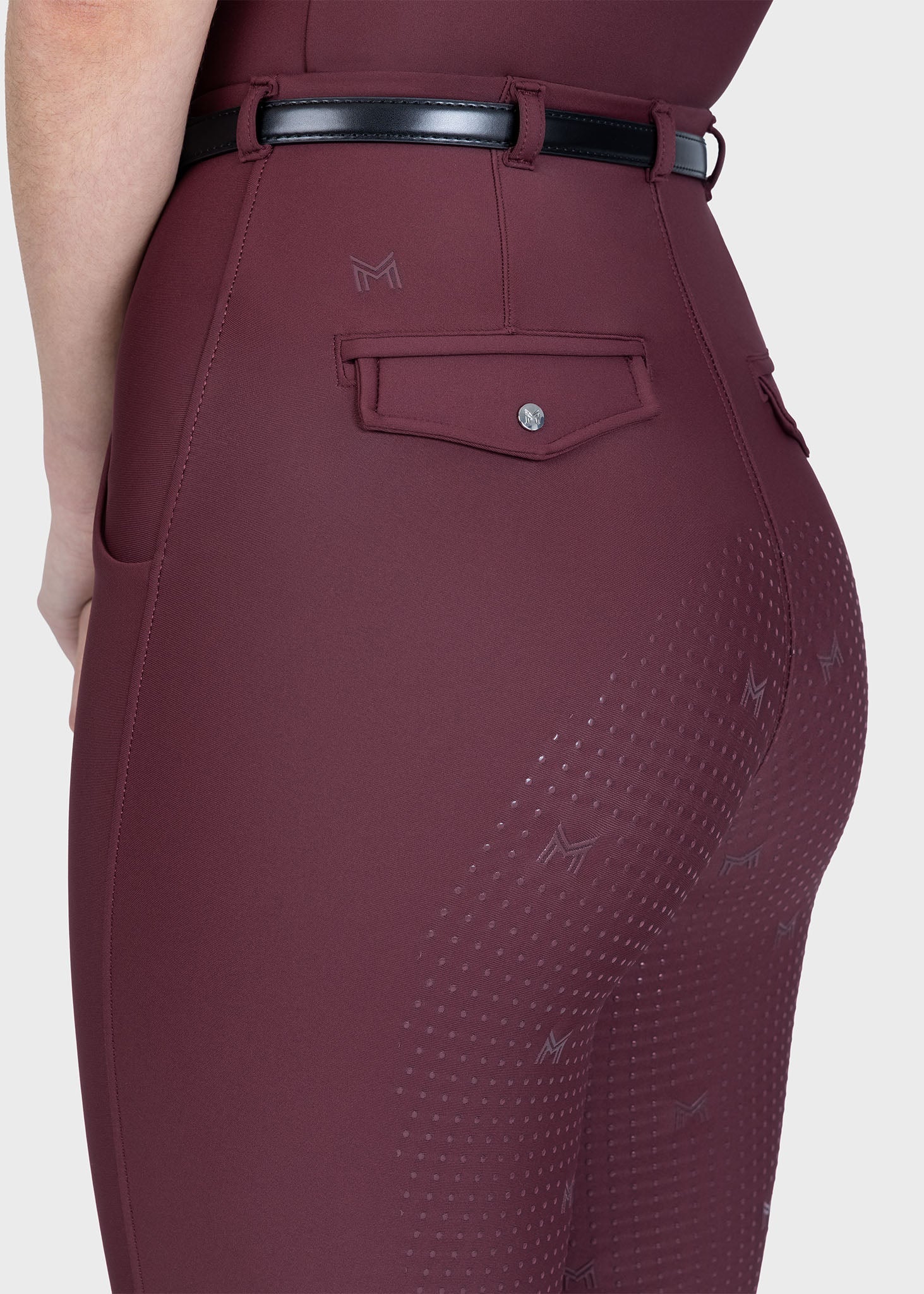 Mallas Maximilian Equestrian Halo leggings de equitación + Belt (Rosewood) para equitación - vista 8