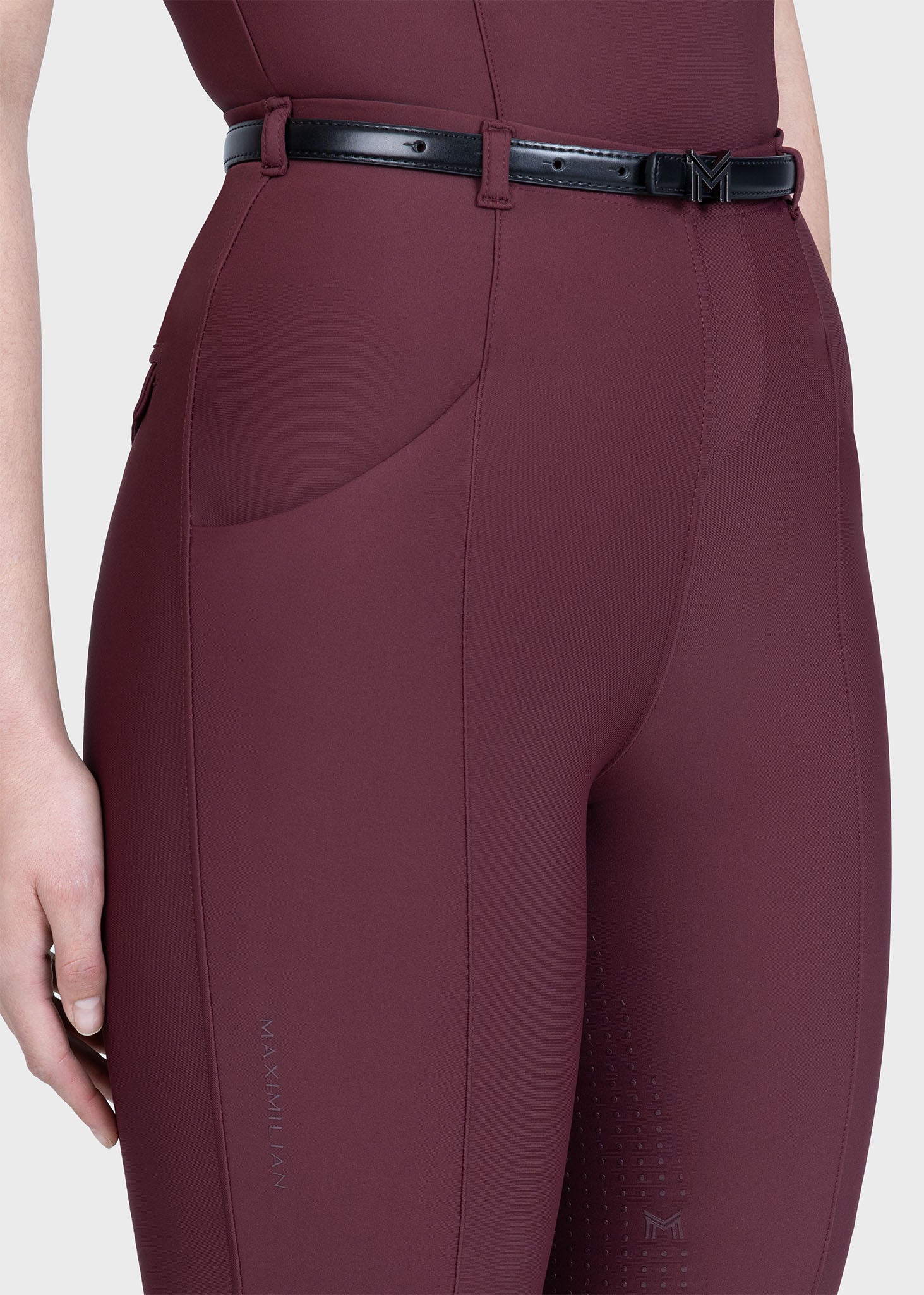 Mallas Maximilian Equestrian Halo leggings de equitación + Belt (Rosewood) para equitación - vista 9