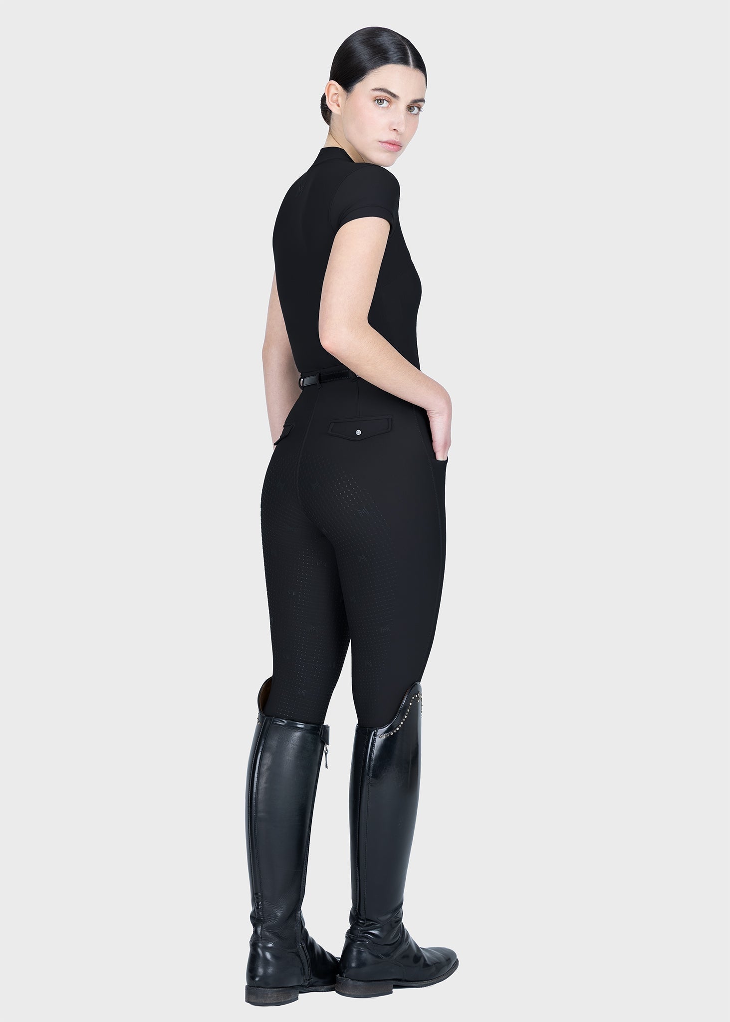 Camisetas Maximilian Equestrian Halo manga corta ropa técnica (Black) para equitación - vista 11