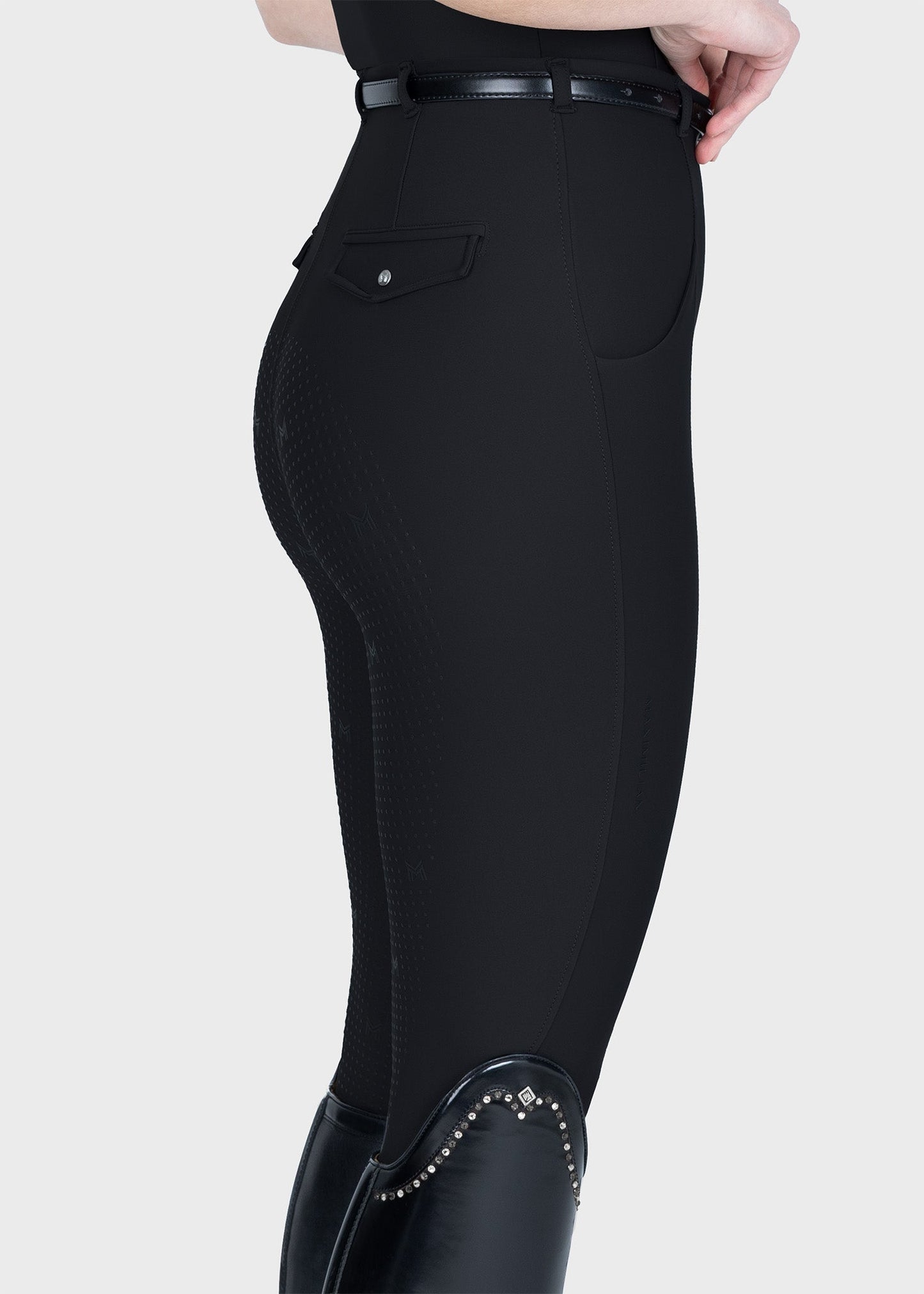Mallas Maximilian Equestrian Halo leggings de equitación + Belt (Black) para equitación - vista 6