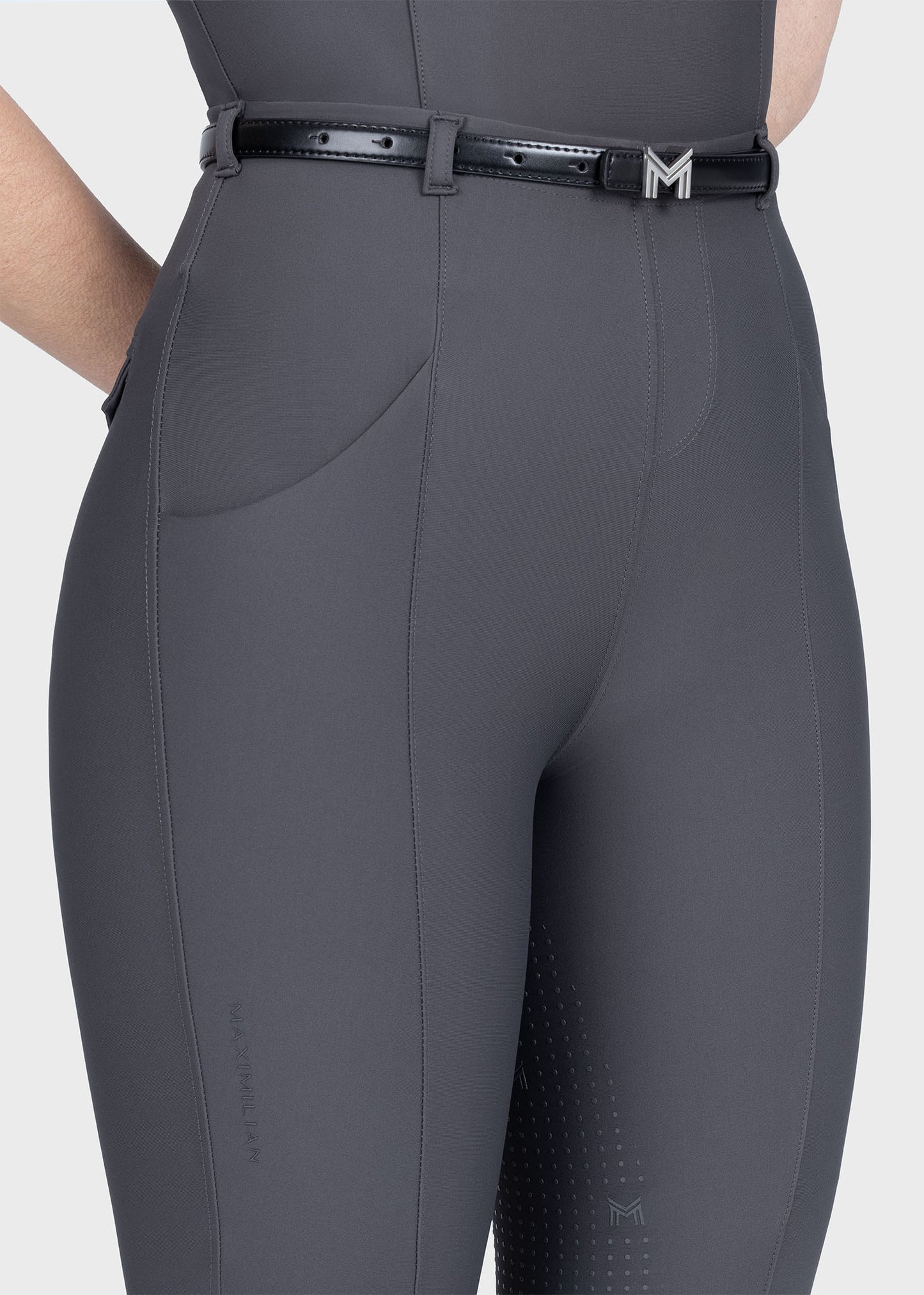 Mallas Maximilian Equestrian Halo leggings de equitación + Belt (Graphite) para equitación - vista 9
