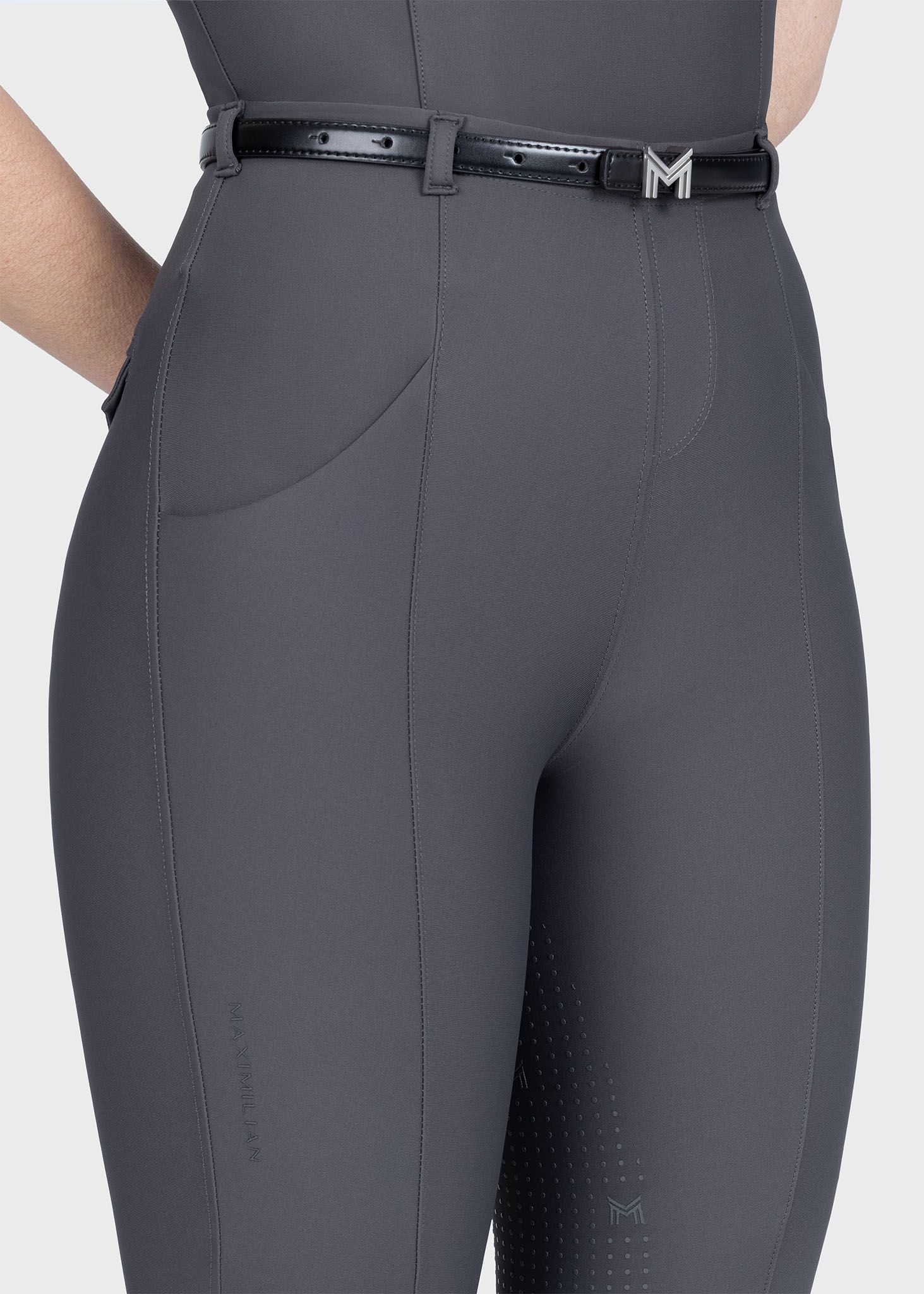 Mallas Maximilian Equestrian Halo leggings de equitación + Belt (Graphite) para equitación - vista 9