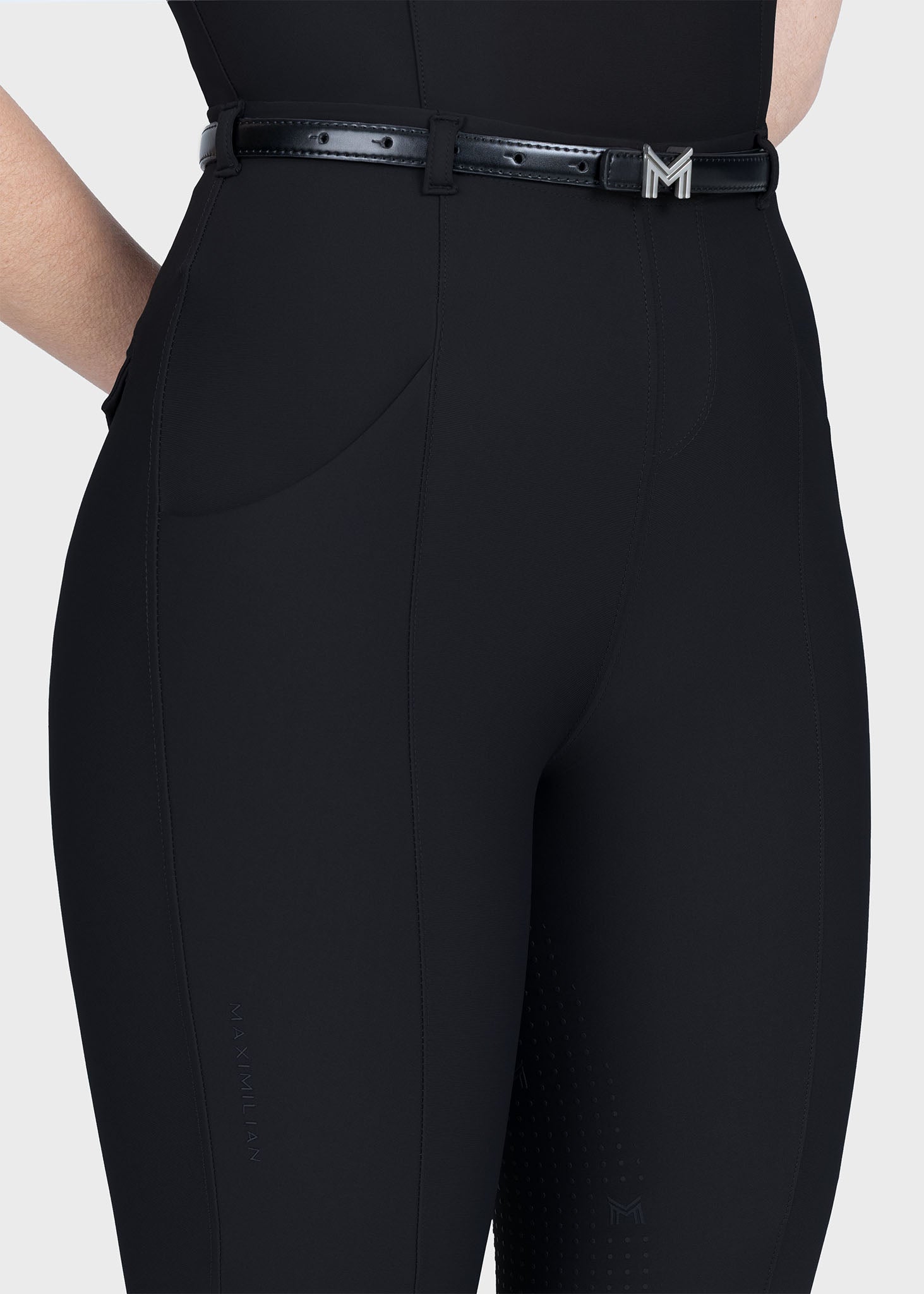 Mallas Maximilian Equestrian Halo leggings de equitación + Belt (Black) para equitación - vista 9