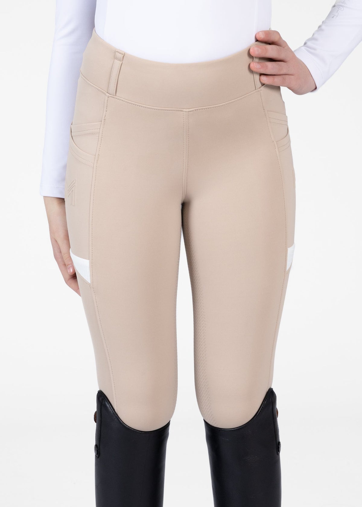 Mallas Maximilian Equestrian YR Tech leggings de equitación (Beige) para equitación - vista 6