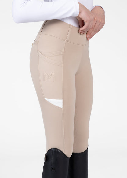 Mallas Maximilian Equestrian YR Tech leggings de equitación (Beige) para equitación - vista 3