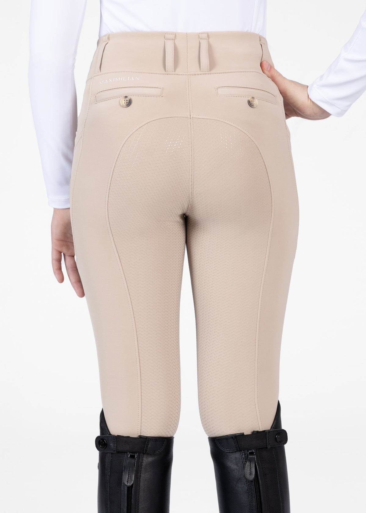 Mallas Maximilian Equestrian YR Tech leggings de equitación (Beige) para equitación - vista 4