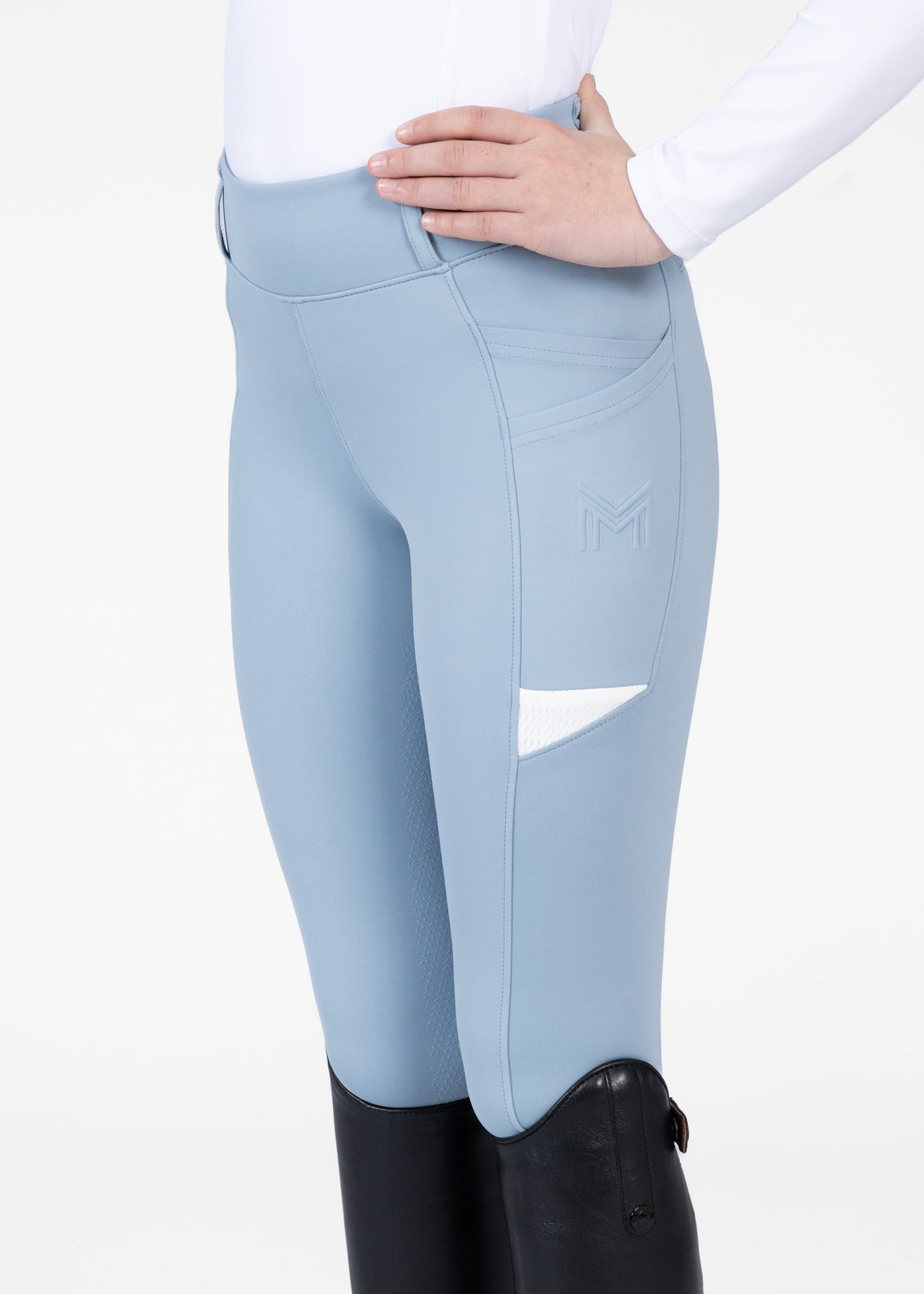 Producto ecuestre Maximilian Equestrian YR Tech Riding Leggings (Aqua) detalle 3