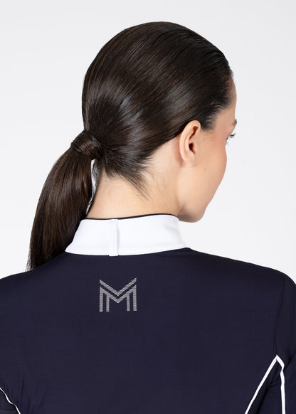 Camiseta técnica Maximilian Equestrian Nova Long Sleeve Show Shirt (Navy) detalle 5