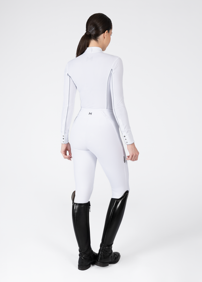 Camiseta técnica Maximilian Equestrian Nova Long Sleeve Show Shirt (White) detalle 4