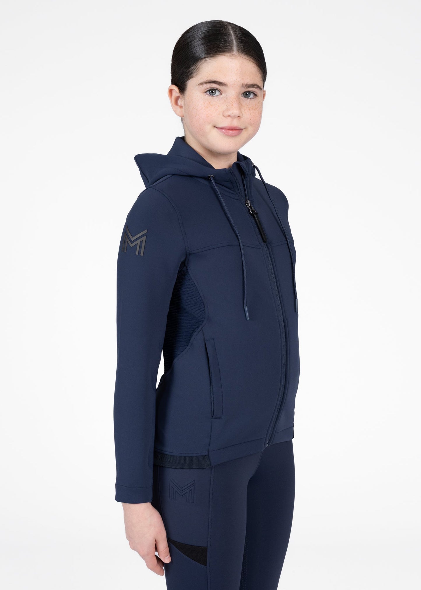 Producto ecuestre Maximilian Equestrian YR Club Zip Hoodie (Navy) vista principal