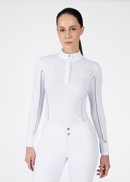 Camiseta técnica Maximilian Equestrian Nova Long Sleeve Show Shirt (White) vista principal