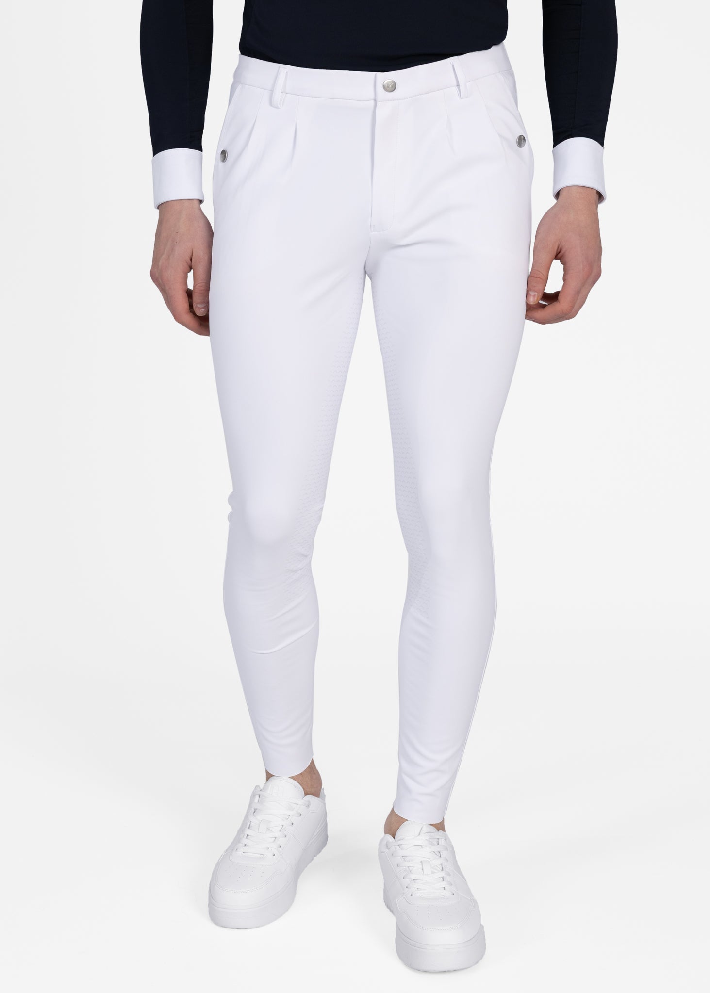 Producto ecuestre Maximilian Equestrian Founder Breeches (White) vista principal