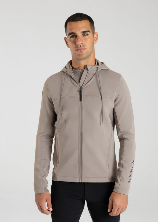 Accesorio ecuestre Maximilian Equestrian Club Zip Hoodie (Taupe) para equitación