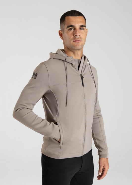 Accesorio ecuestre Maximilian Equestrian Club Zip Hoodie (Taupe) para equitación - vista 2
