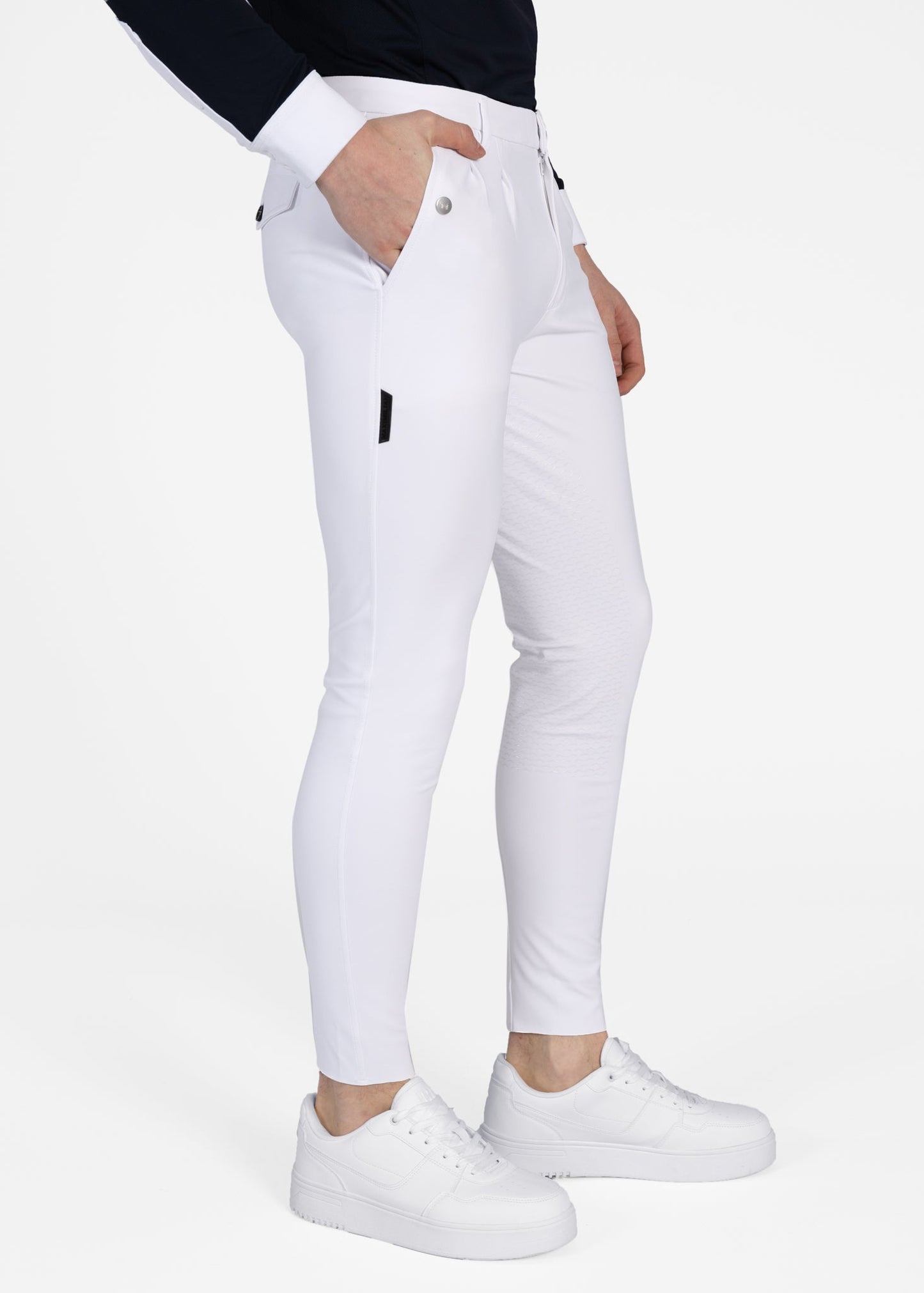 Producto ecuestre Maximilian Equestrian Founder Breeches (White) detalle 4