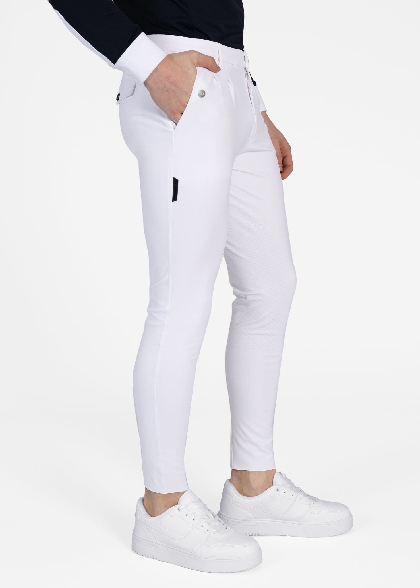 Producto ecuestre Maximilian Equestrian Founder Breeches (White) detalle 4