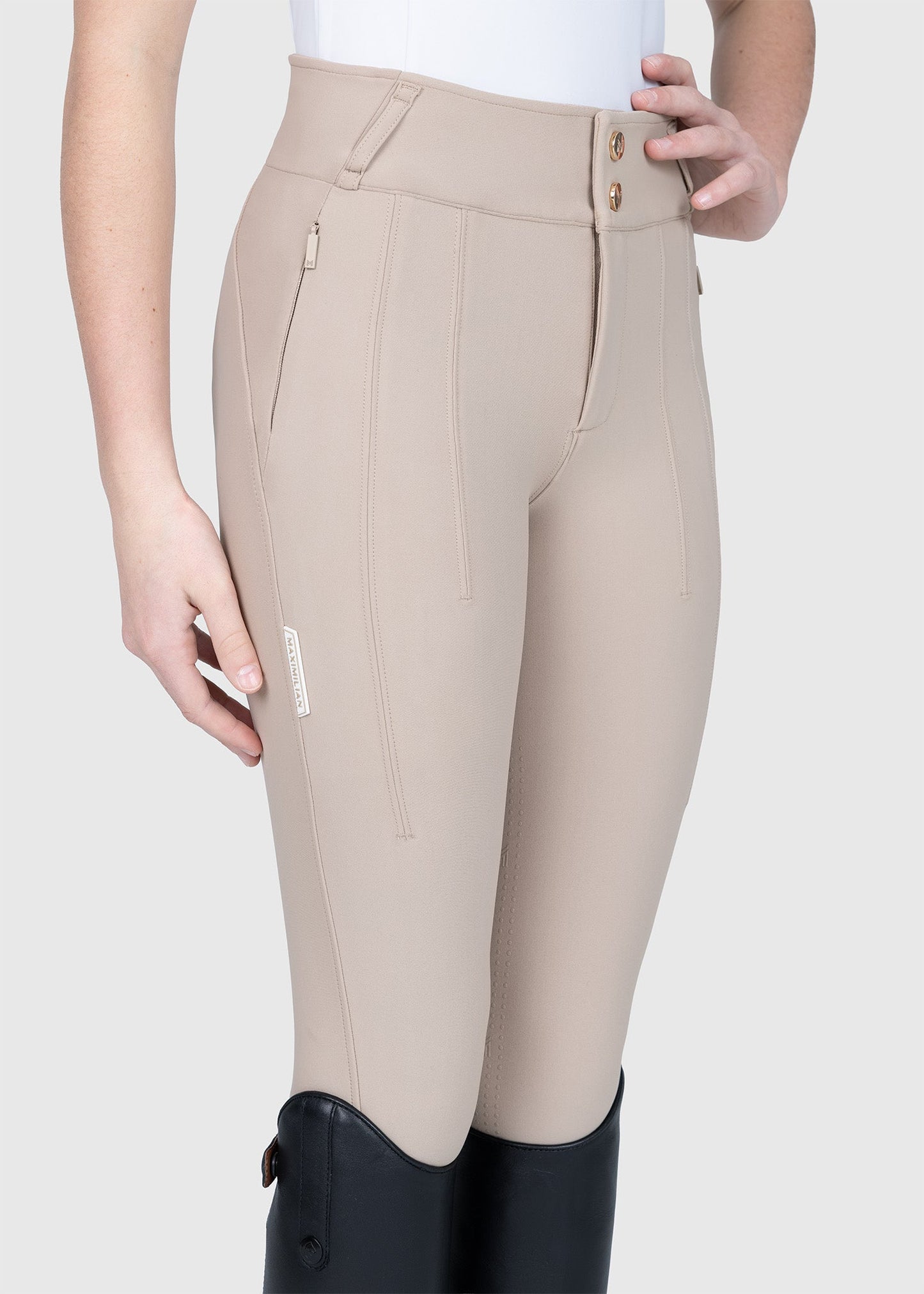 Producto ecuestre Maximilian Equestrian YR Vision Breeches (Beige) detalle 6