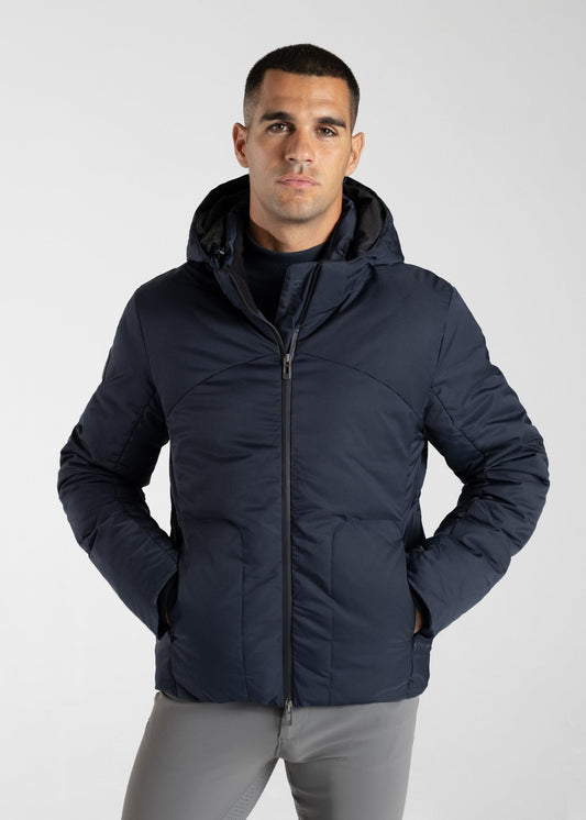 Camisetas Maximilian Equestrian Elan Puffer chaqueta (Navy) para equitación