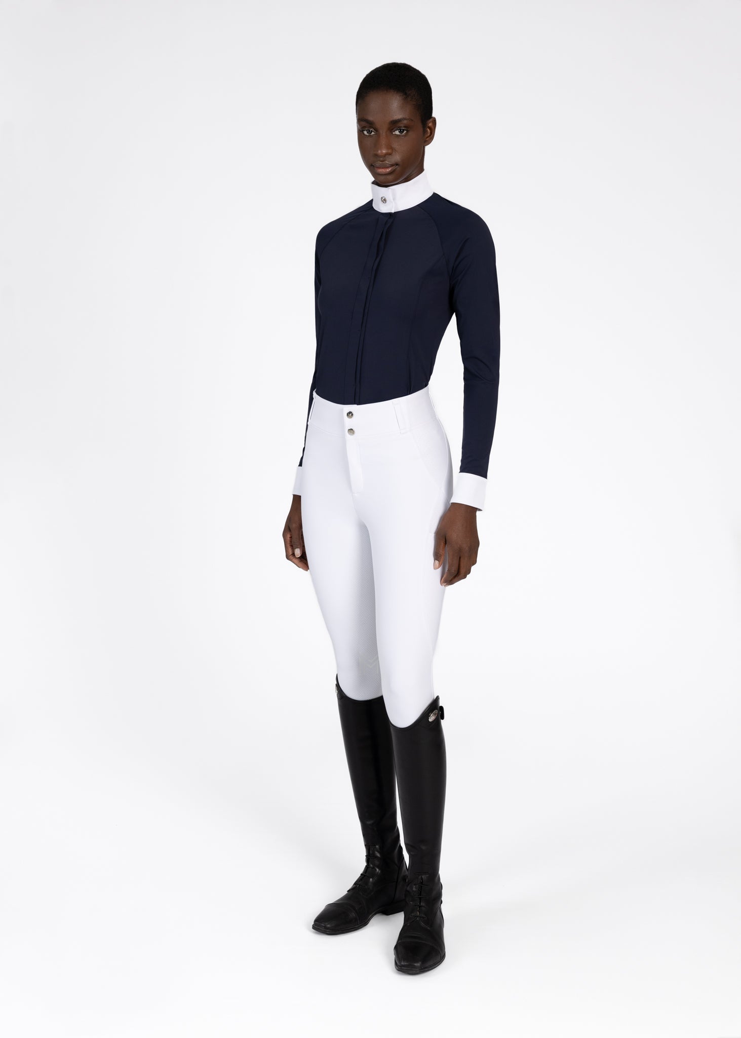 Camiseta técnica Maximilian Equestrian Aira Long Sleeve Show Shirt (Navy) detalle 8