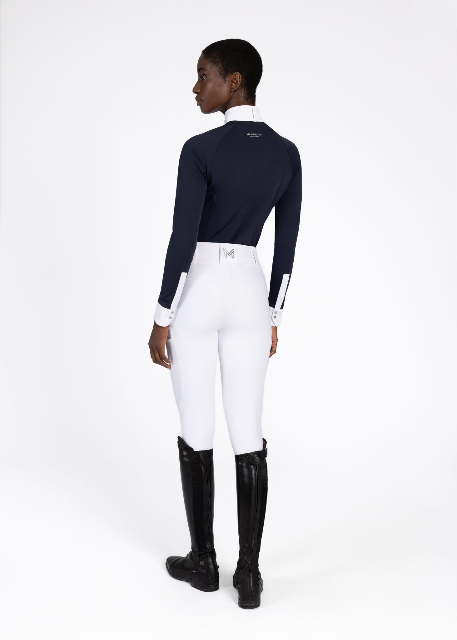 Camiseta técnica Maximilian Equestrian Aira Long Sleeve Show Shirt (Navy) detalle 9