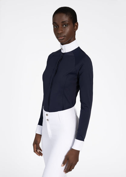 Camiseta técnica Maximilian Equestrian Aira Long Sleeve Show Shirt (Navy) detalle 3