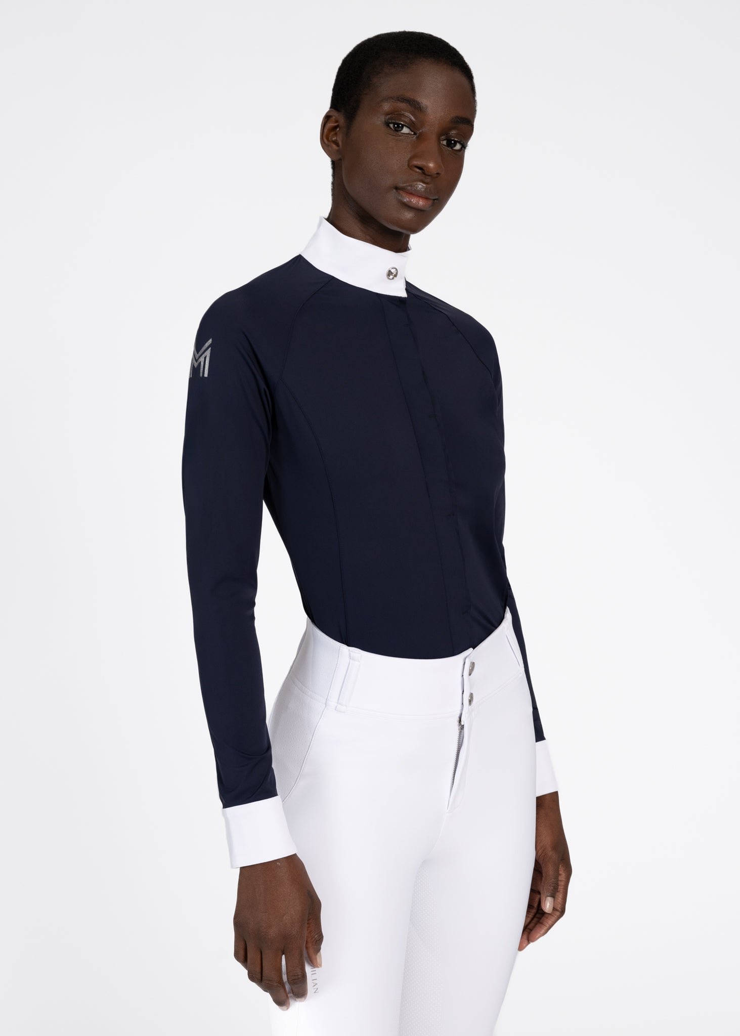 Camiseta técnica Maximilian Equestrian Aira Long Sleeve Show Shirt (Navy) vista principal