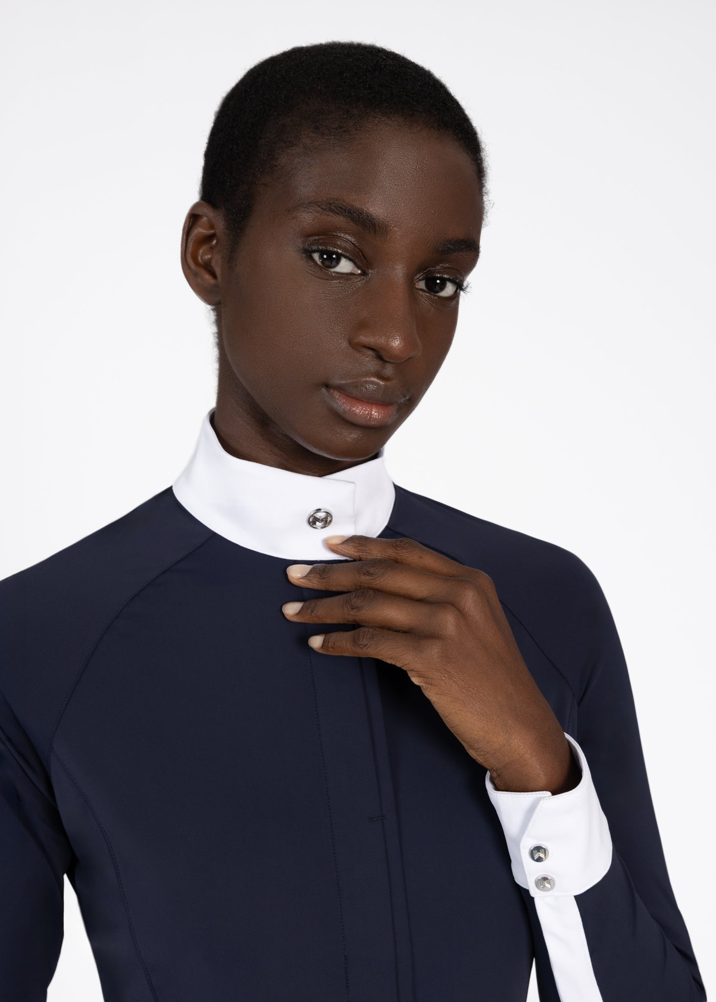 Camiseta técnica Maximilian Equestrian Aira Long Sleeve Show Shirt (Navy) detalle 6