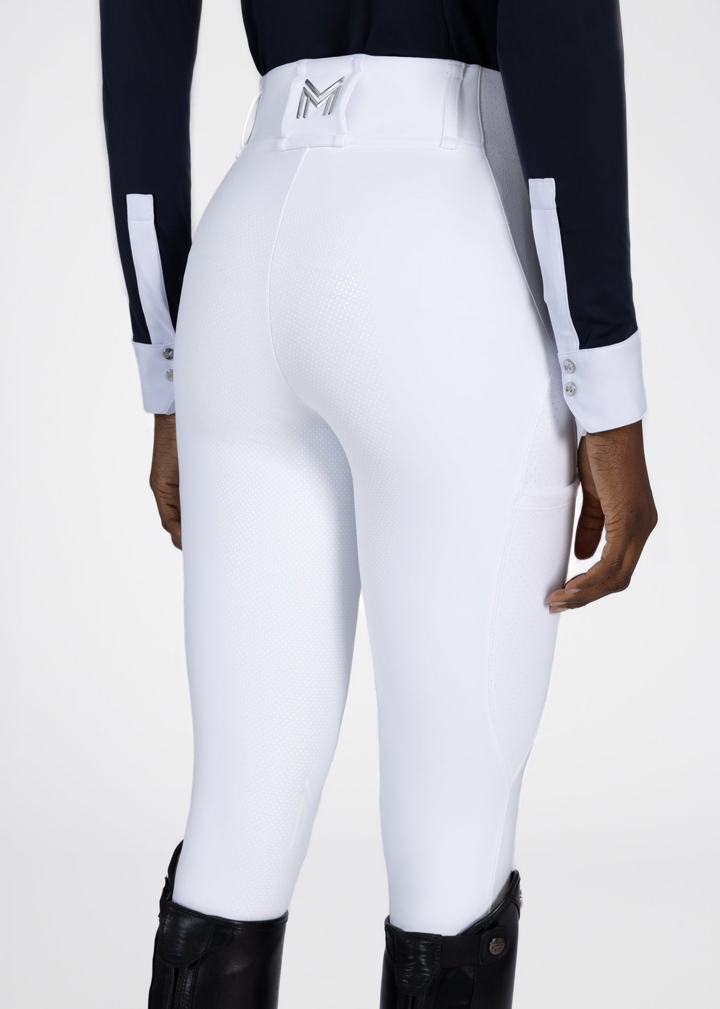 Producto ecuestre Maximilian Equestrian Aero Breeches (White/Silver) vista principal