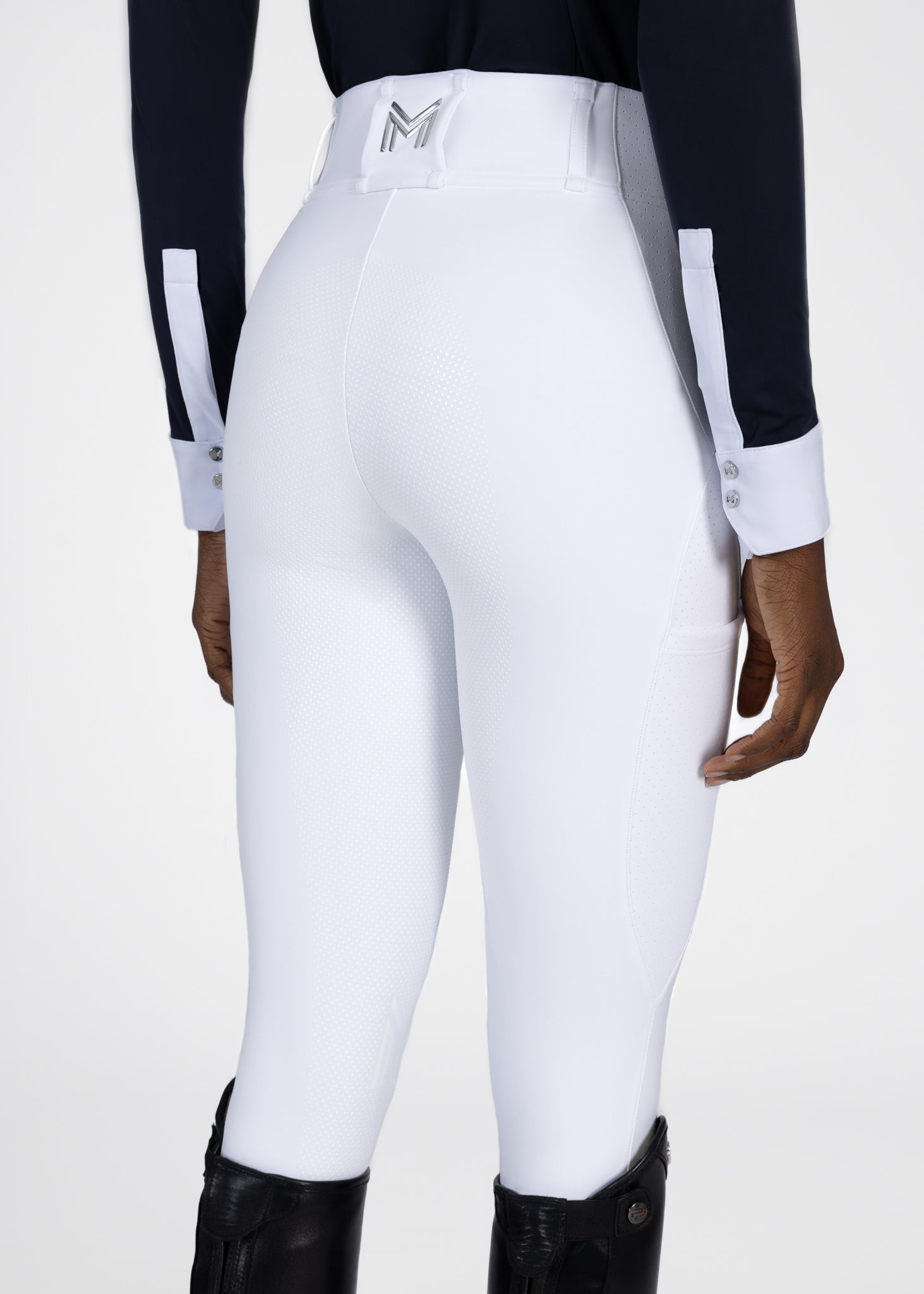 Producto ecuestre Maximilian Equestrian Aero Breeches (White/Silver) vista principal