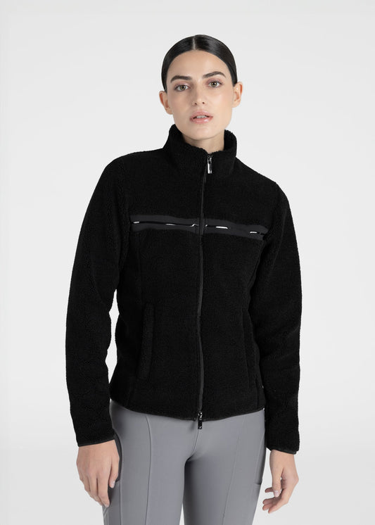 Camisetas Maximilian Equestrian Ciara Teddy chaqueta (Black) para equitación