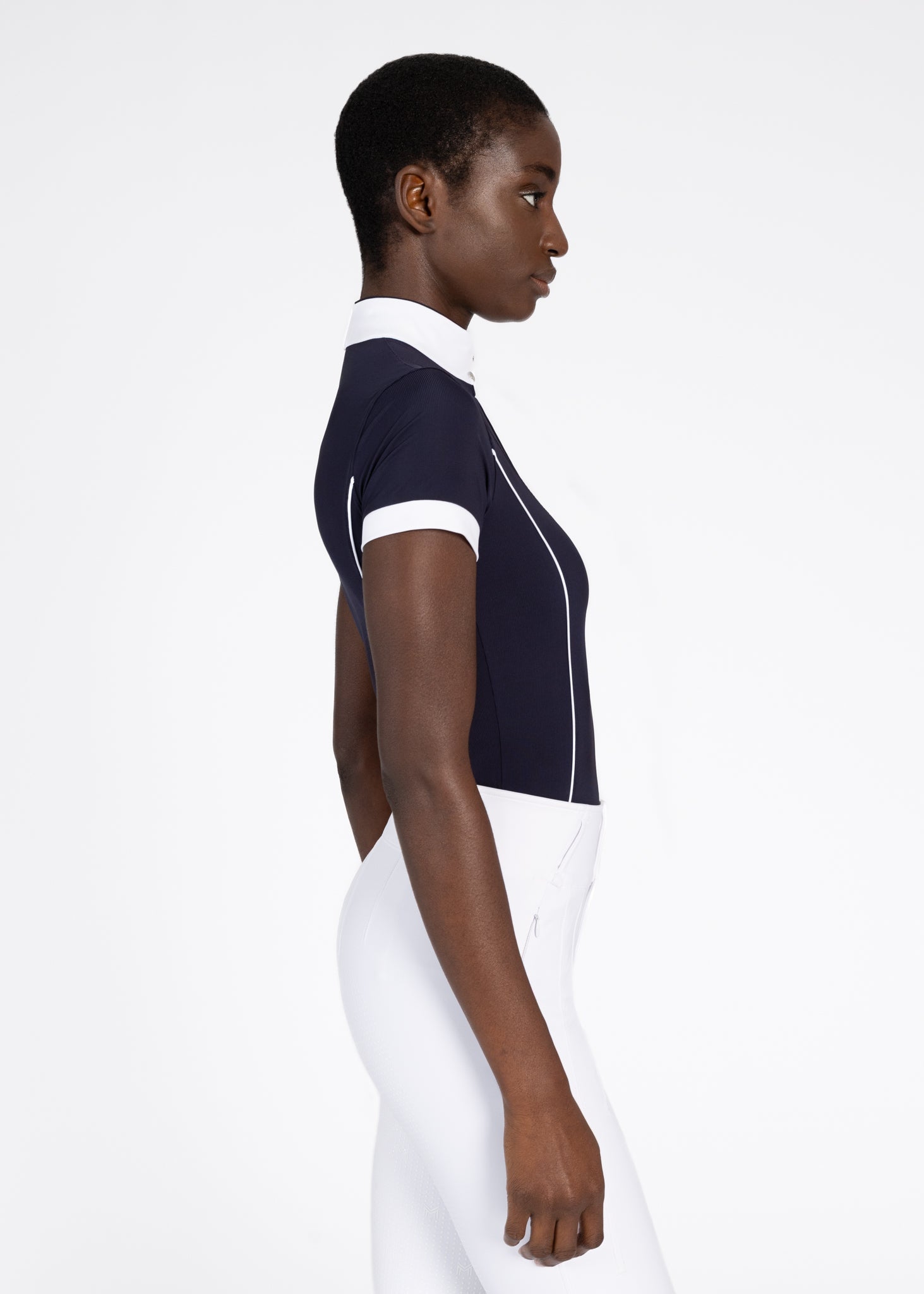 Camiseta técnica Maximilian Equestrian Nova Short Sleeve Show Shirt (Navy) detalle 4
