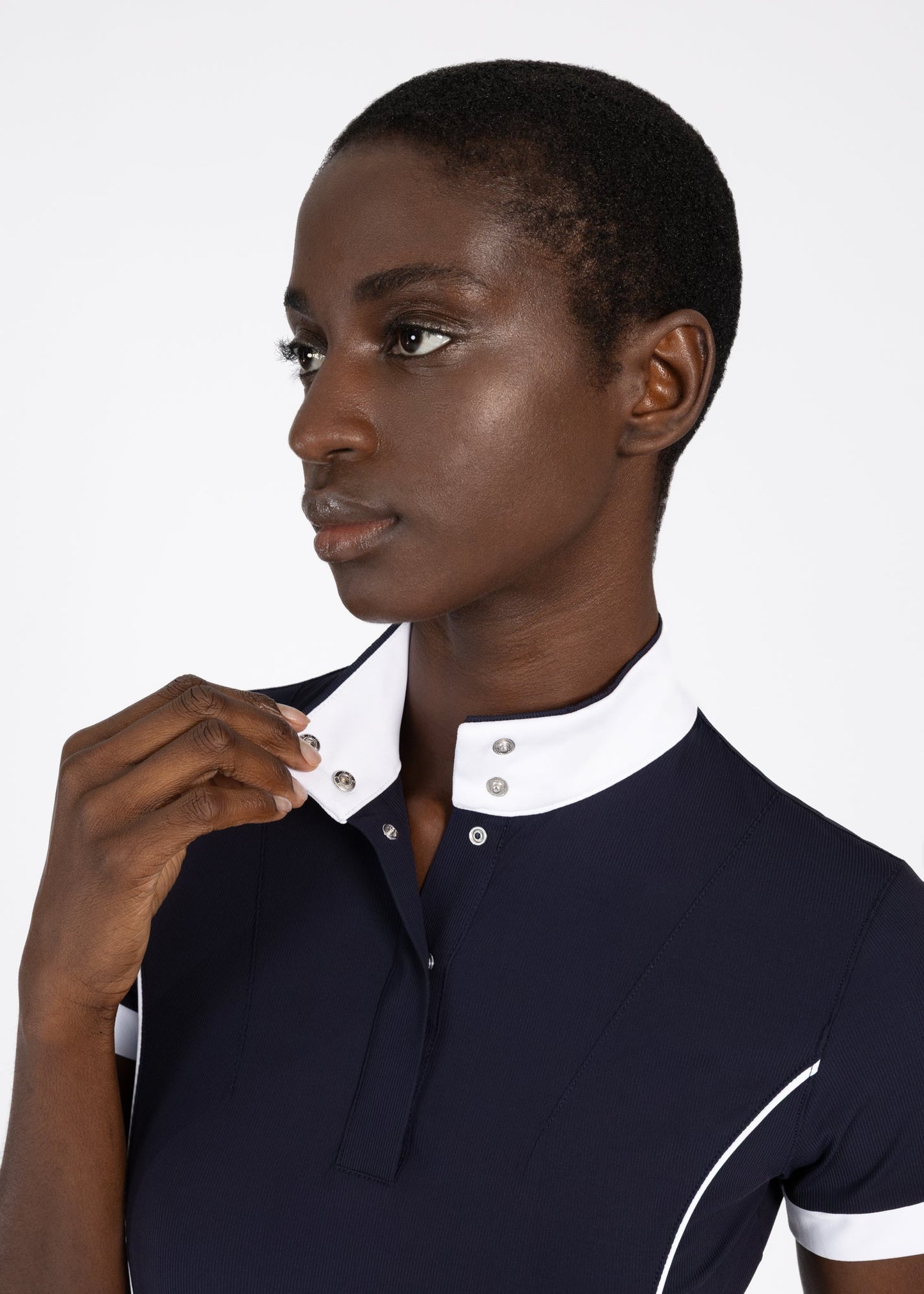Camiseta técnica Maximilian Equestrian Nova Short Sleeve Show Shirt (Navy) detalle 7