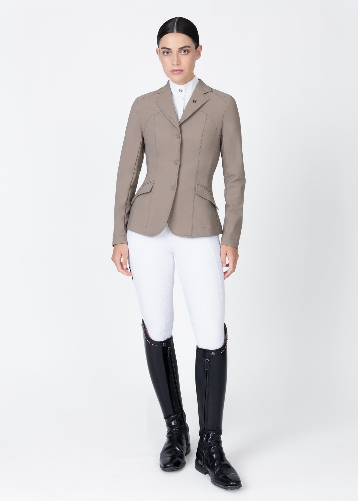 Producto ecuestre Maximilian Equestrian Aura Show Jacket (Taupe) detalle 12