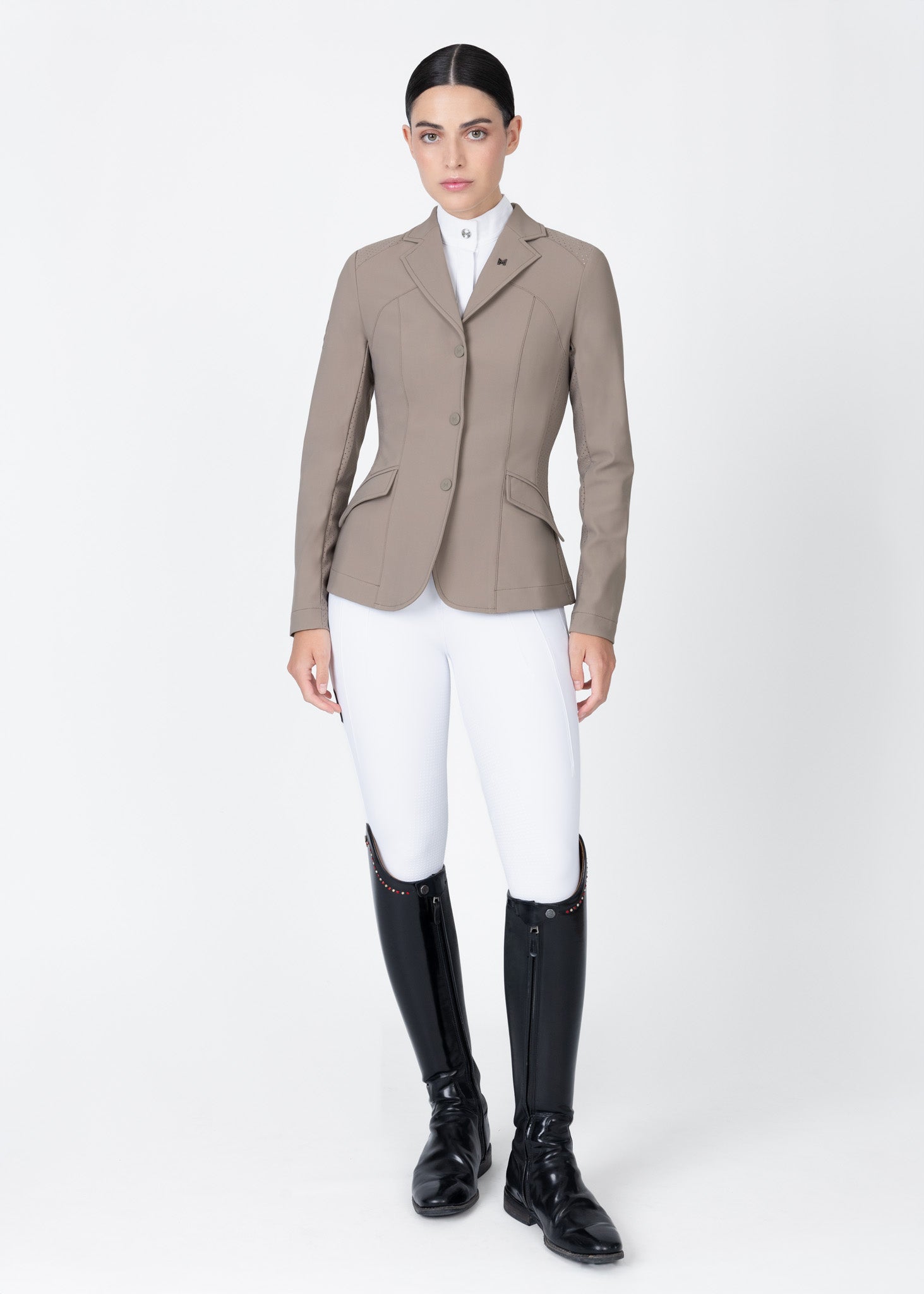 Producto ecuestre Maximilian Equestrian Aura Show Jacket (Taupe) detalle 12