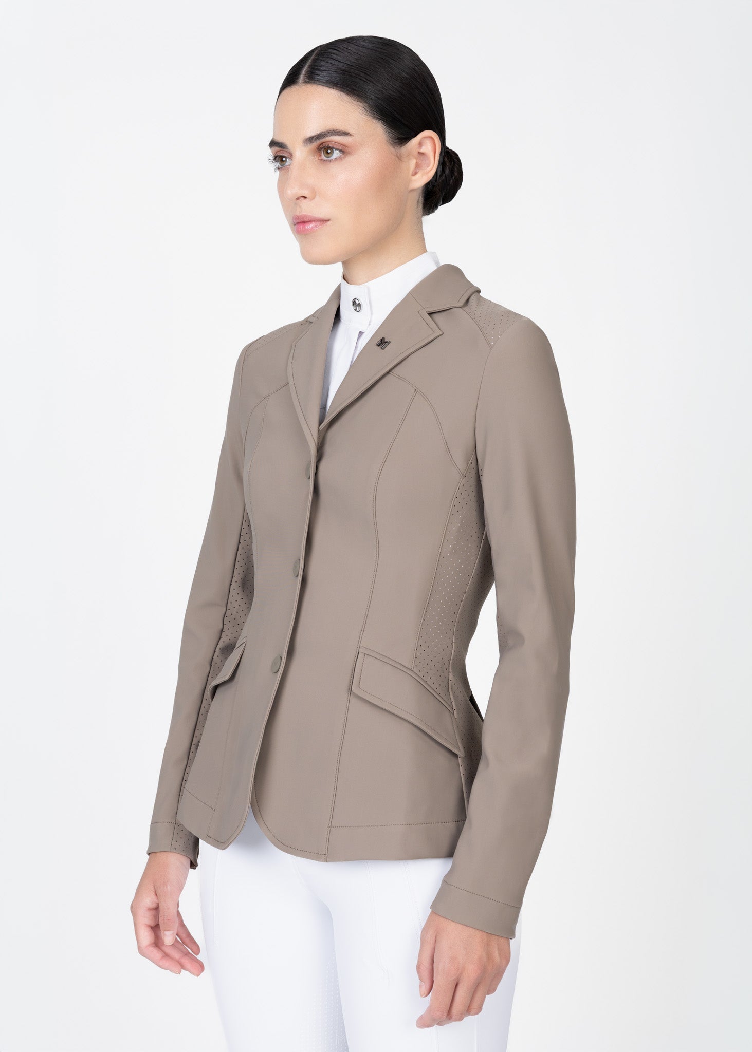 Producto ecuestre Maximilian Equestrian Aura Show Jacket (Taupe) detalle 2