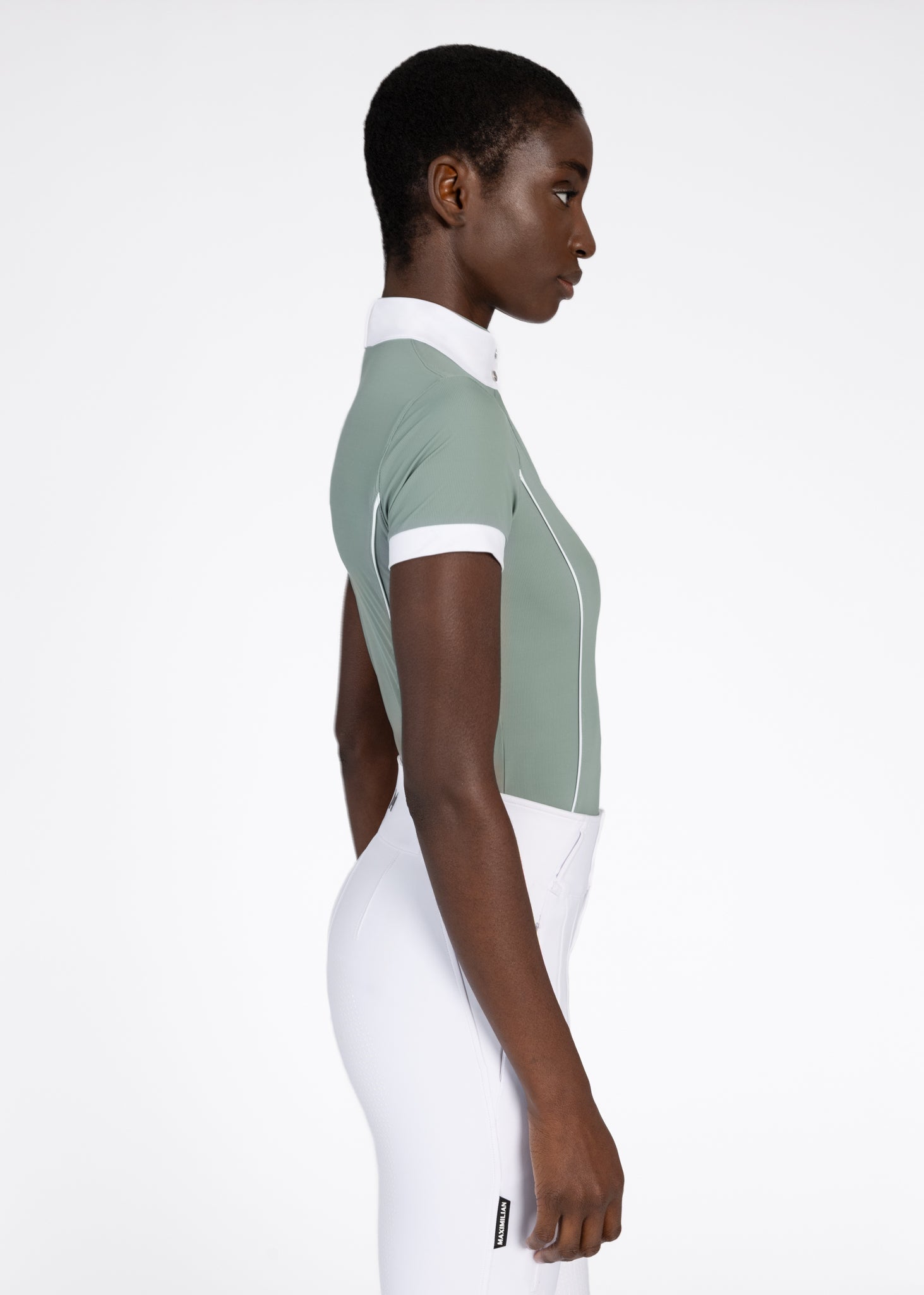 Camiseta técnica Maximilian Equestrian Nova Short Sleeve Show Shirt (Mint) detalle 4