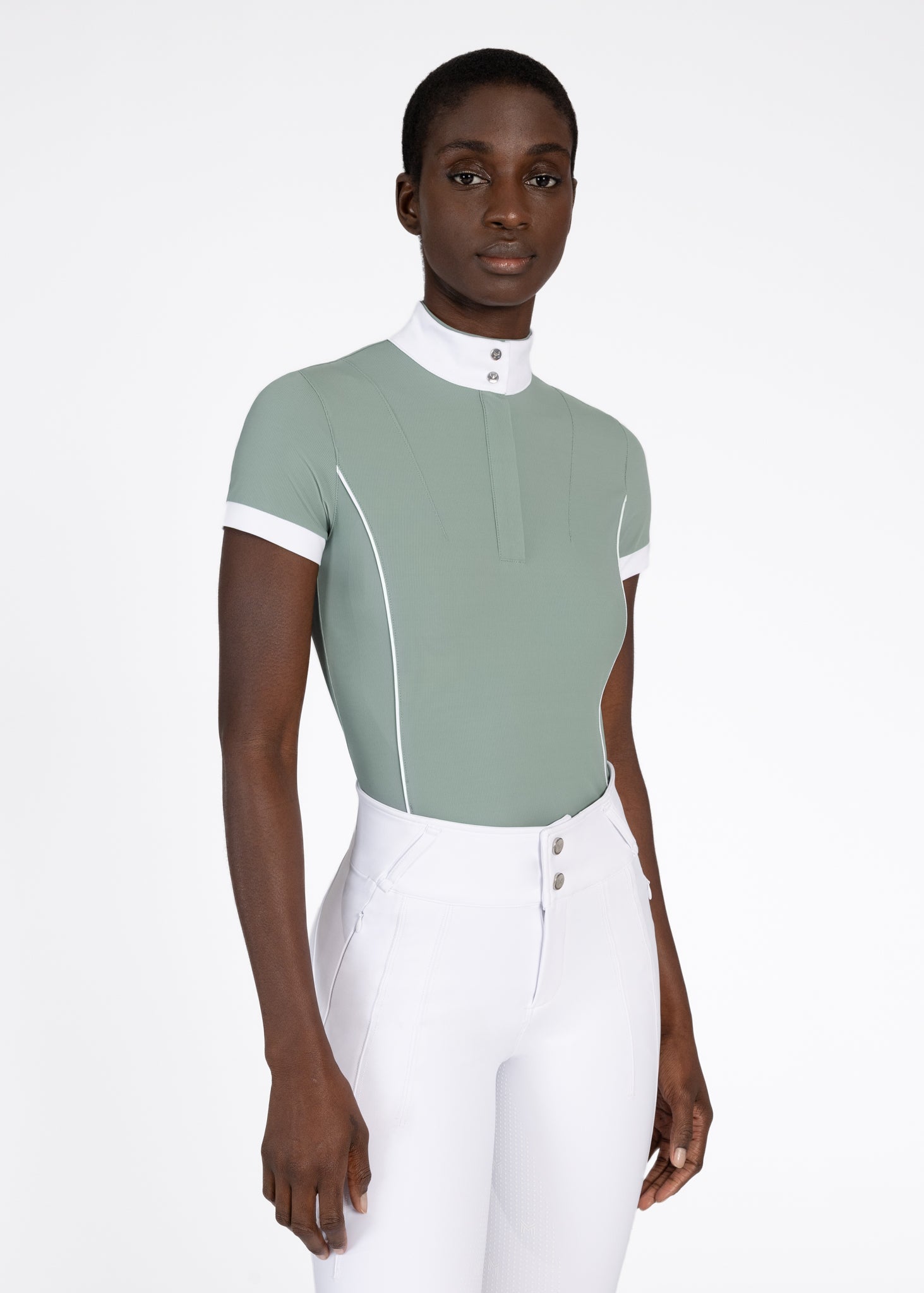 Camiseta técnica Maximilian Equestrian Nova Short Sleeve Show Shirt (Mint) detalle 2