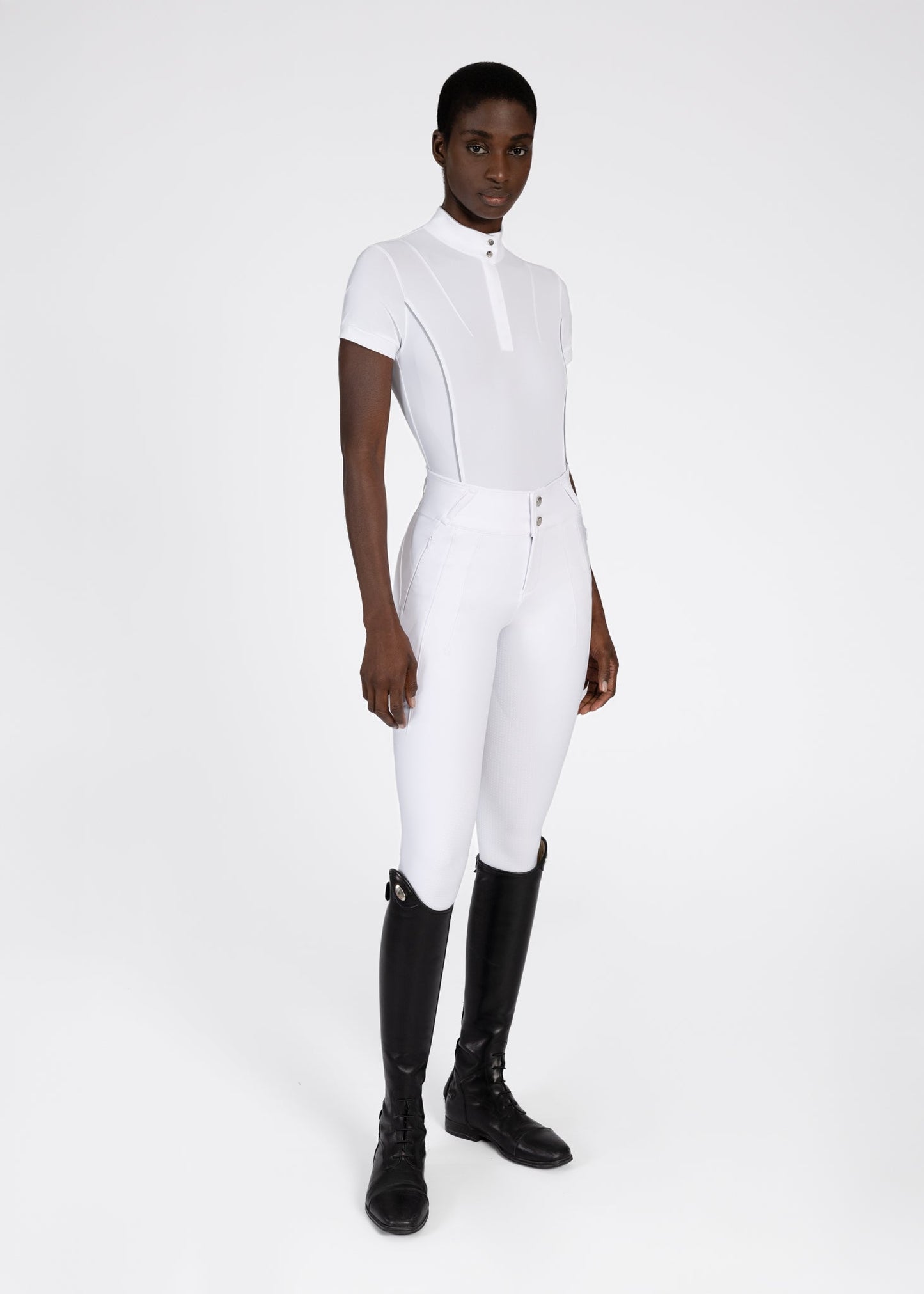 Camiseta técnica Maximilian Equestrian Nova Short Sleeve Show Shirt (White) detalle 8