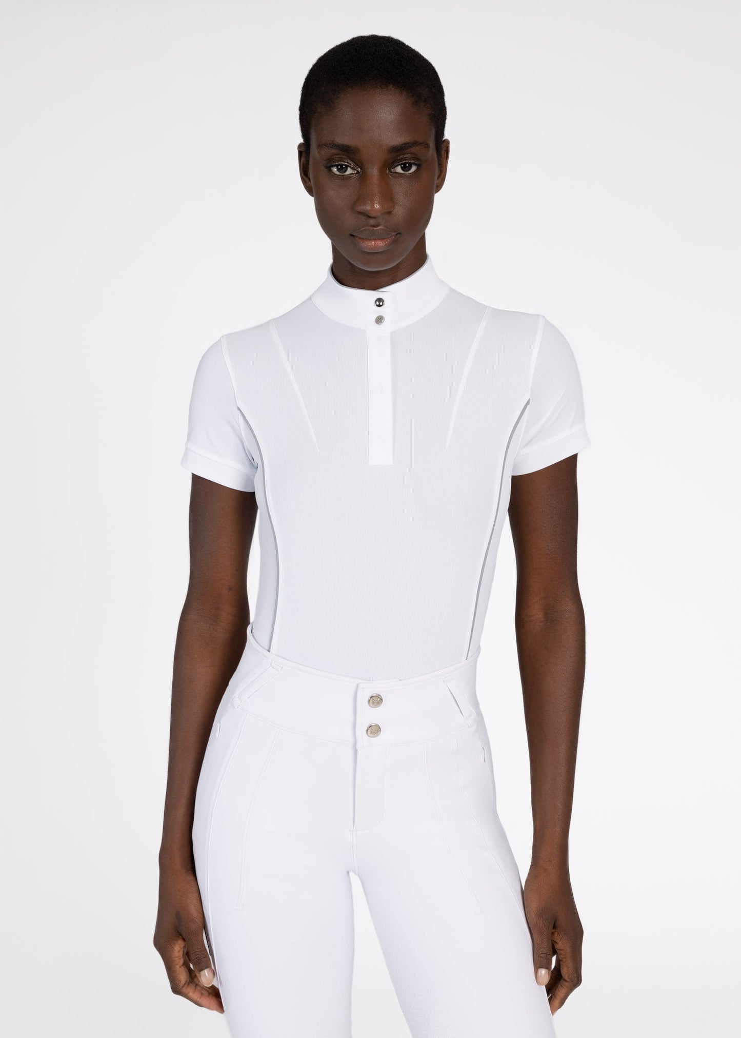 Camiseta técnica Maximilian Equestrian Nova Short Sleeve Show Shirt (White) vista principal