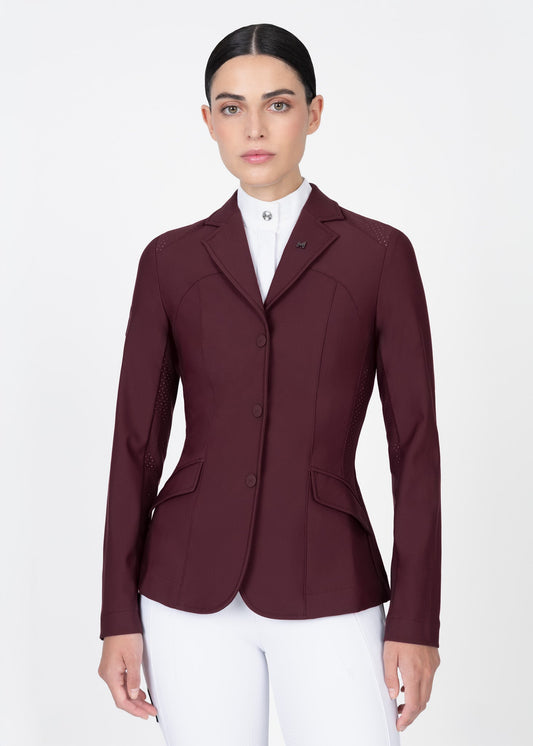 Maximilian Equestrian Aura chaqueta de concurso (Burgundy) para equitación