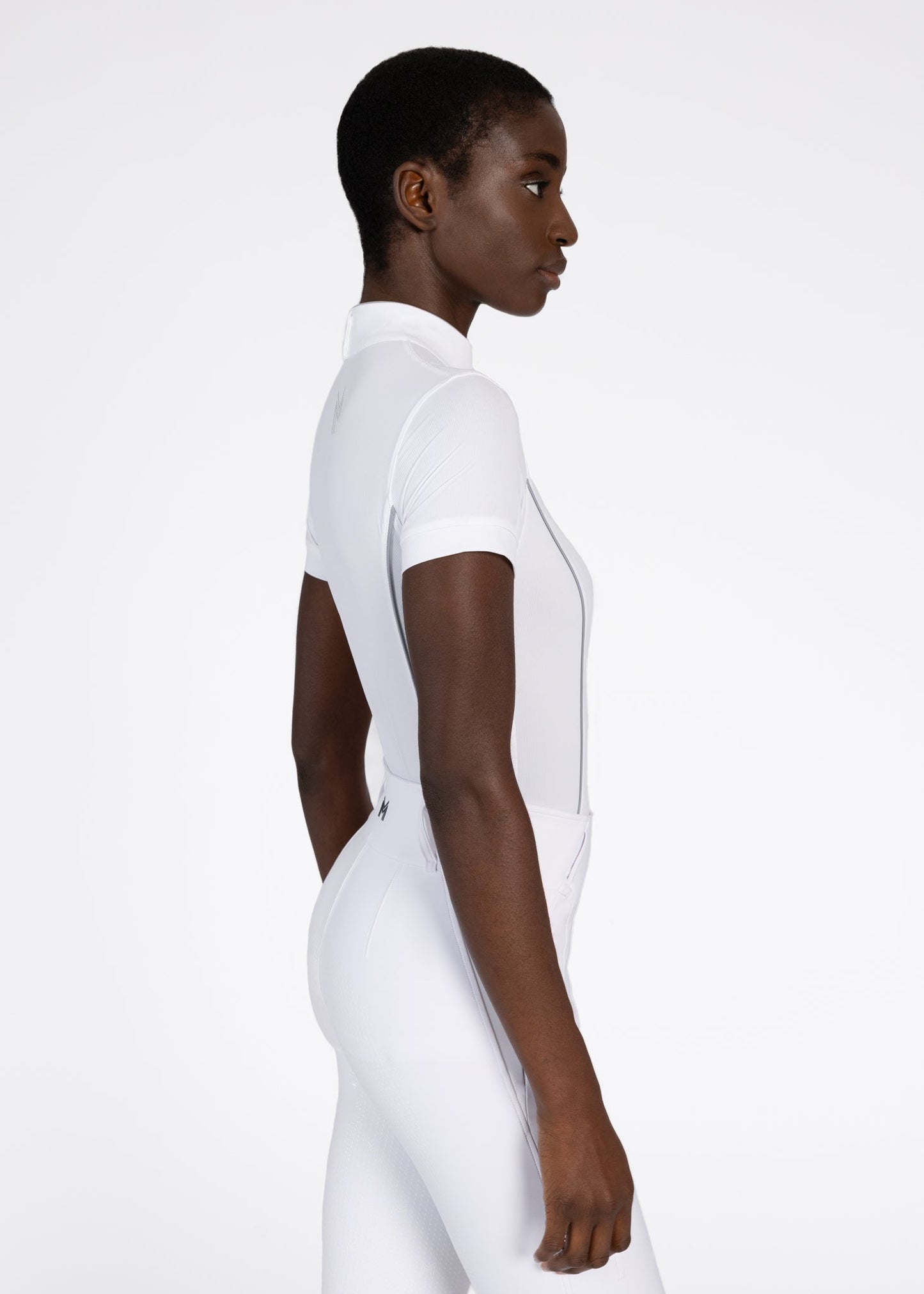 Camiseta técnica Maximilian Equestrian Nova Short Sleeve Show Shirt (White) detalle 4