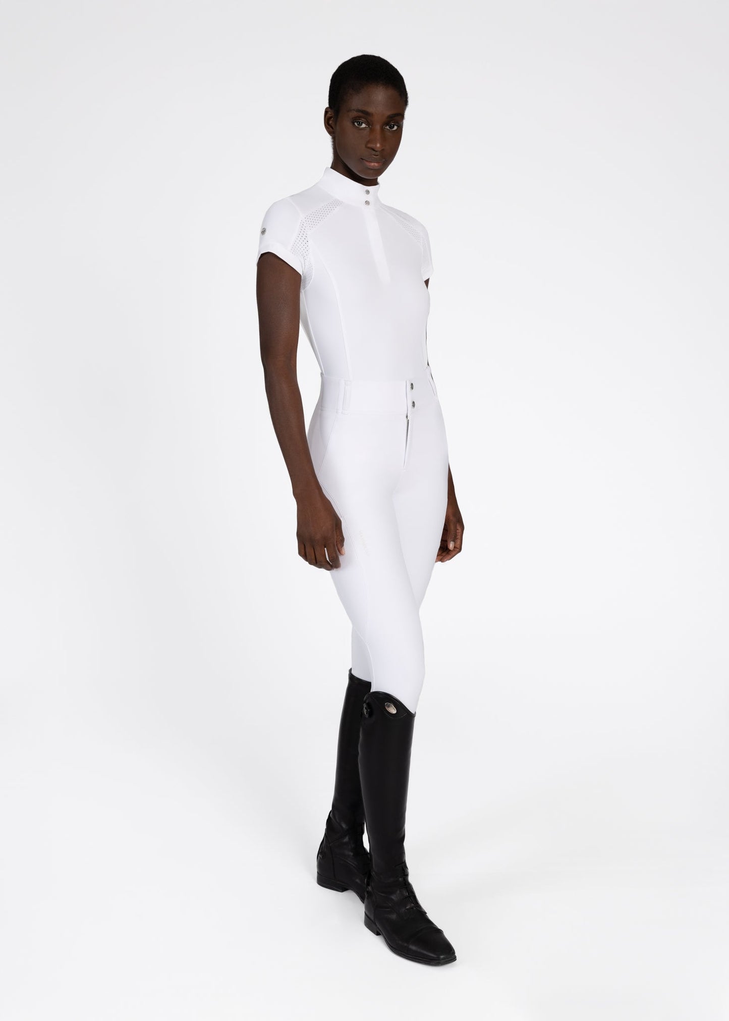 Camisetas Maximilian Equestrian Aveen camiseta de competición de manga corta (White) para equitación - vista 6
