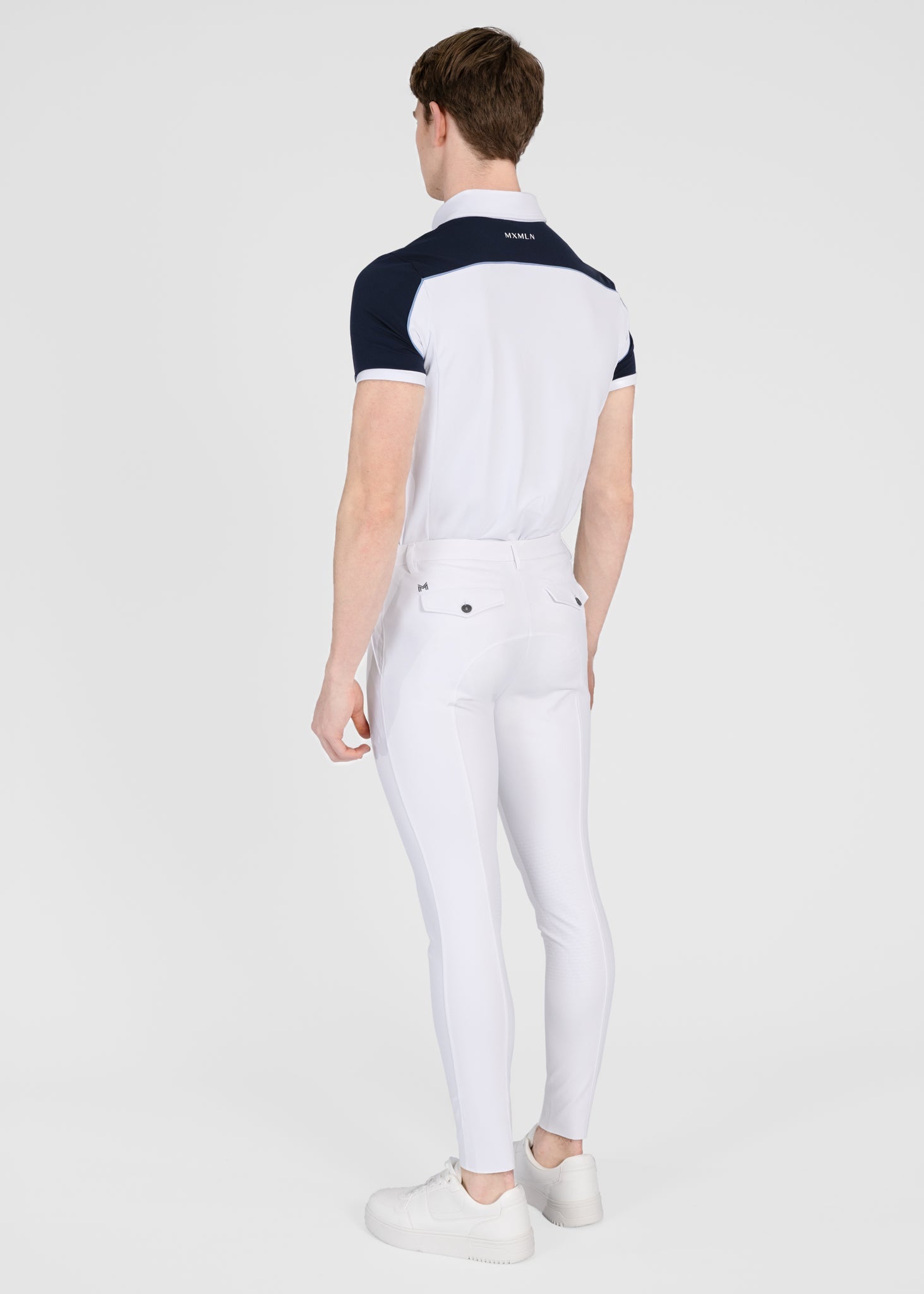 Camiseta técnica Maximilian Equestrian Pivot Competition Shirt (White/Navy) detalle 8