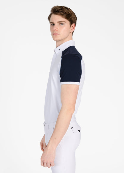 Camiseta técnica Maximilian Equestrian Pivot Competition Shirt (White/Navy) detalle 2