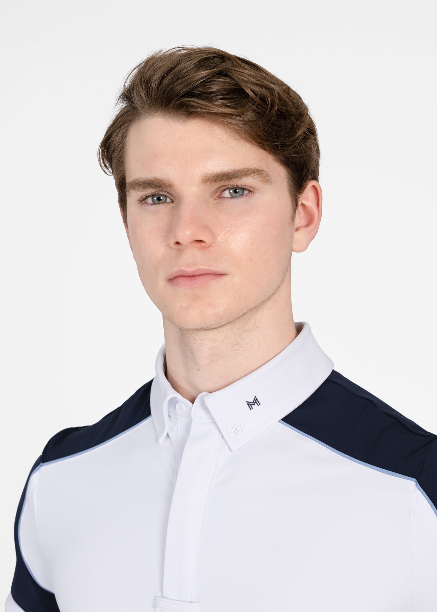 Camiseta técnica Maximilian Equestrian Pivot Competition Shirt (White/Navy) detalle 5